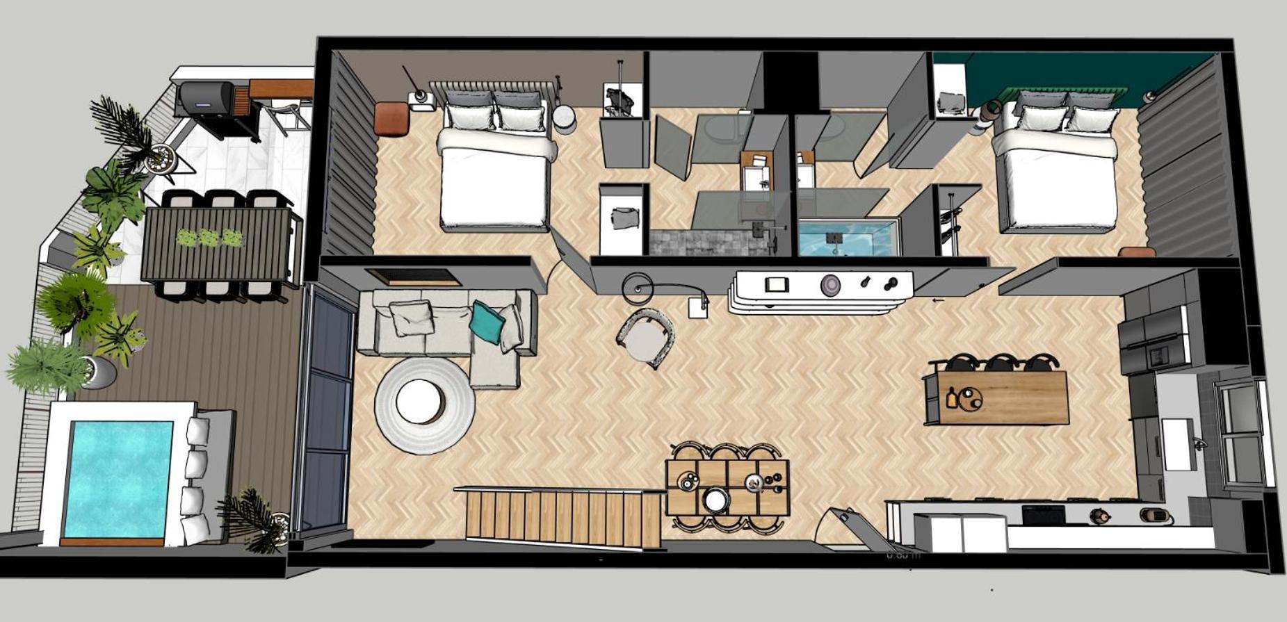 קאפ מאלורו Seaside 3 Suites Penthouse With Pool Gym & Bbq Terrace מראה חיצוני תמונה